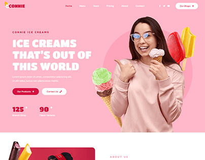 Ice Cream Shop Website (WordPress)