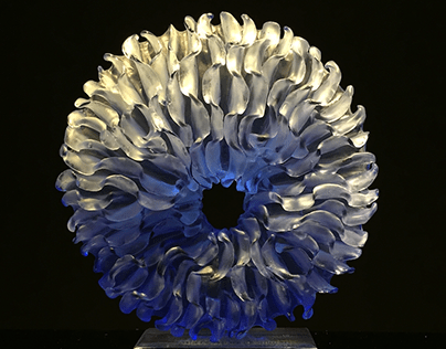 Glass Sculpture "Organic IV"