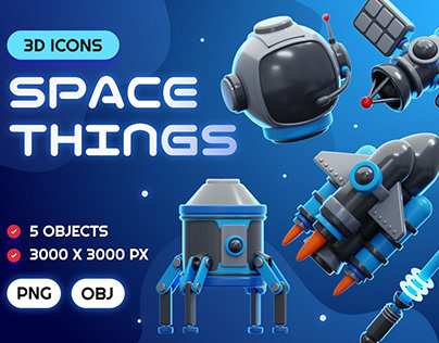 Space Things 3D Illustrations