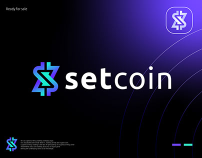 Cryptocurrency Trading Logo | S+Crypto Logo Design