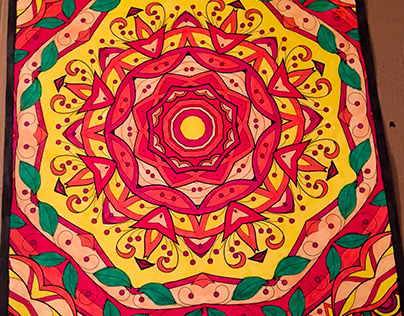 Hand-Colored Mandala