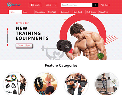 Gym equipment wix online ecommerce store