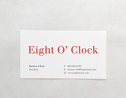Eight O' Clock New Logo    and Stationery