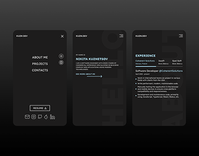 Personal website for Software Engineer