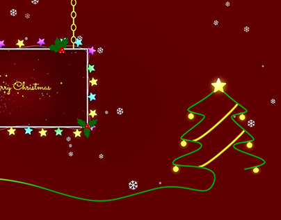 Christmas continuous line after effects template