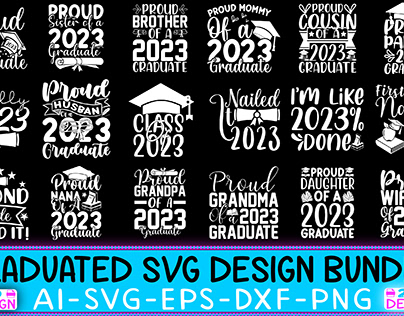 Graduation Cap Bundle SVG Class of 2023