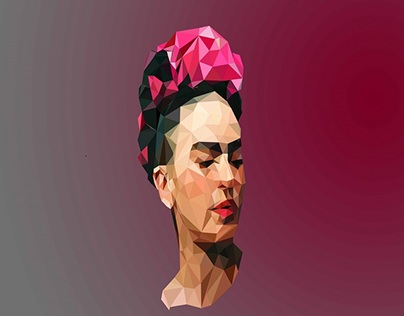 Frida Kahlo " Low-poly Portrait"