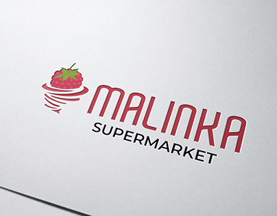 malinka supermarket logo design