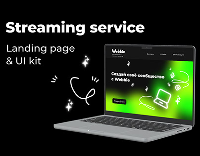 Streaming service landing page&UI kit