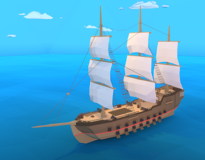 [Low-Poly] A Simple Ship