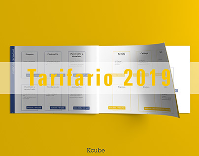 Tarifario 2019 | Estudio Kcube