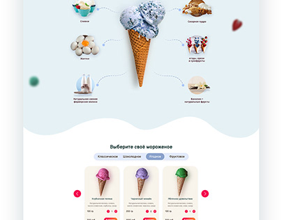 Ice Cream shop website design