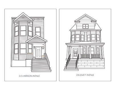 Line Drawings of Homes