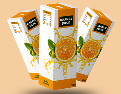 Orange drink packaging design