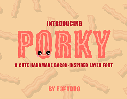 Porky FD - Bacon-inspired Typeface