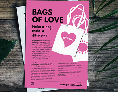Bags of Love - charity marketing design.