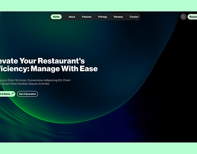 landing page for a management software