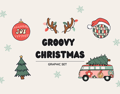 Groovy Christmas Illustrations