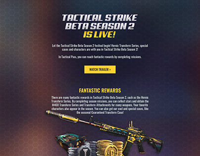 Tactical Strike Battle Pass 2 Web Page