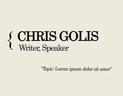 Kinetic Typography - Chris Golis