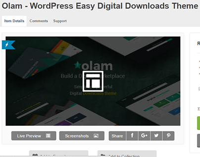 Olam - WordPress Easy Digital Downloads Theme