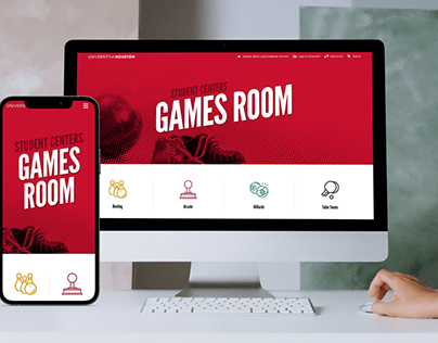 UH - Student Center Games Room Landing Page Redesign