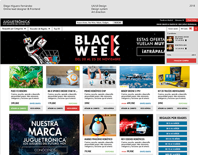 Juguetrónica. Ecommerce Website UX|UI Design