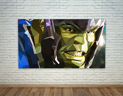 Hulk polygonal art