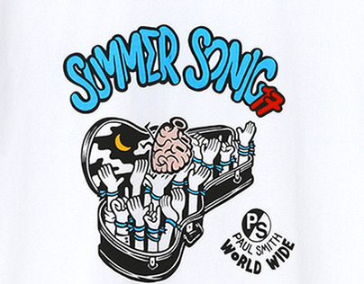 Paul Smith x Summer Sonic 2017 official tee shirt desig