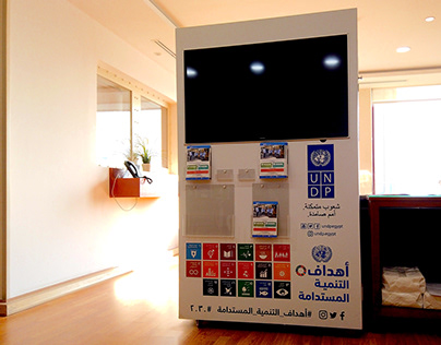 UNDP Egypt Mobile TV Stand