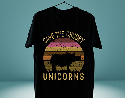 SAVE THE CHUBBY UNICONS T-SHIRT DESIGN