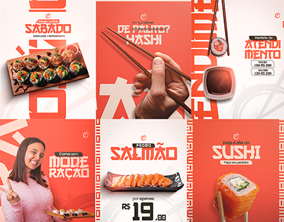 Social Media Restaurante Japonês - sushi