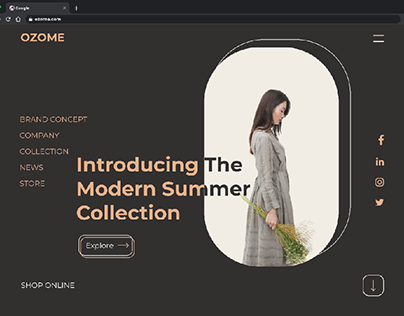 Project thumbnail - "just a screen" of a fashion website