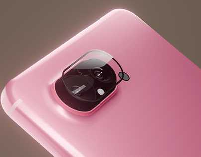 A model of a pink smartphone with cute wallpapers.