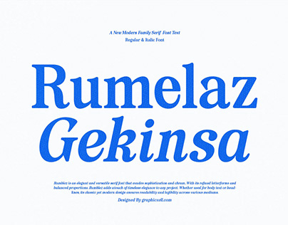 Rumelaz Gekinsa Family Serif Text
