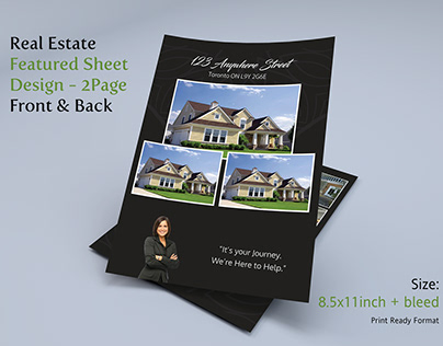 Real Estate Featured Sheet Design - 2pg