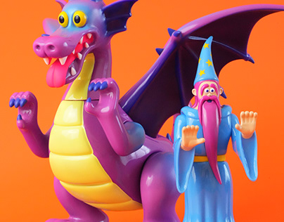 Dragon & Wizard Sofubi toys "Grape " color