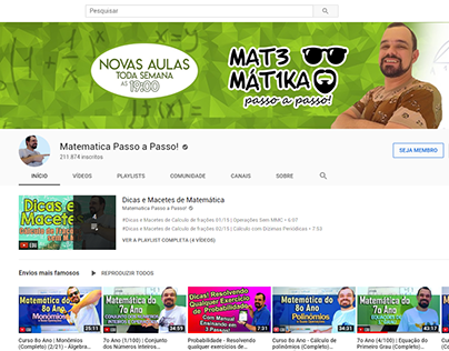 Capa Youtube (Matematica passo a passo)