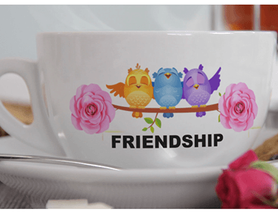 Tea cup video template | Mug Design Template