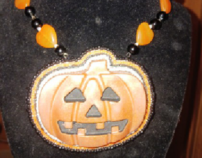 Halloween Resin Beadwork Necklaces