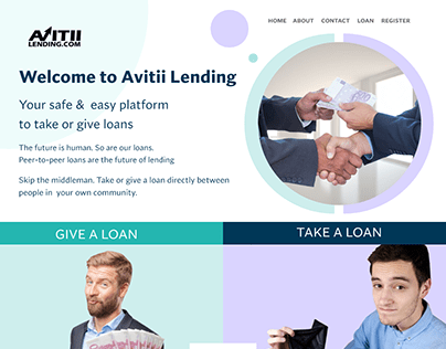 Landing Page for Money Lender and Borrower