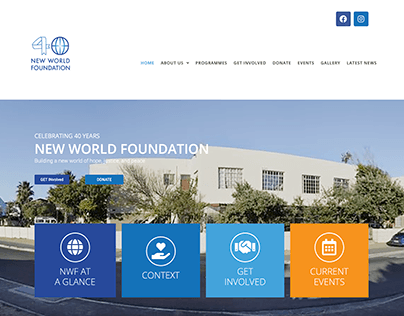 Project thumbnail - New World Foundation Wordpress website design