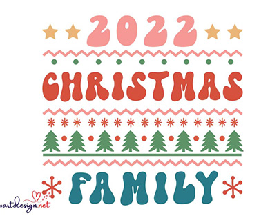 Ugly Sweater 2022 Christmas Family SVG PNG Files Design