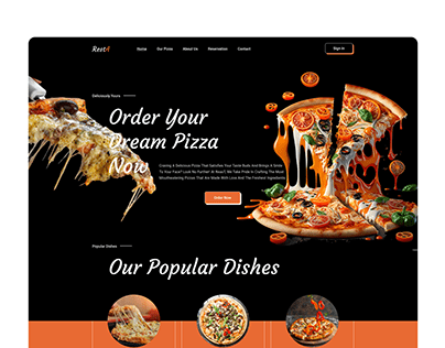 Pizza - Food delivery landing page