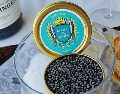 Caviar label design