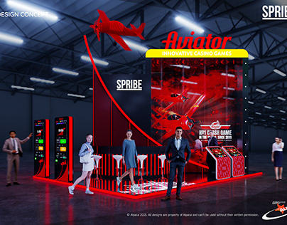 Exhibition stand design AVIATOR(Spribe)