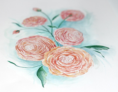 Ranunculus painting