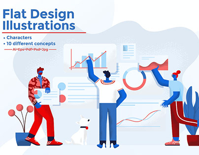 Modern Flat design People and Business concepts