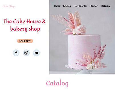 Cake Shop - Web UI/UX Landing page