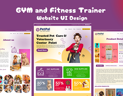 Pet Services and Shop Website UI Designs